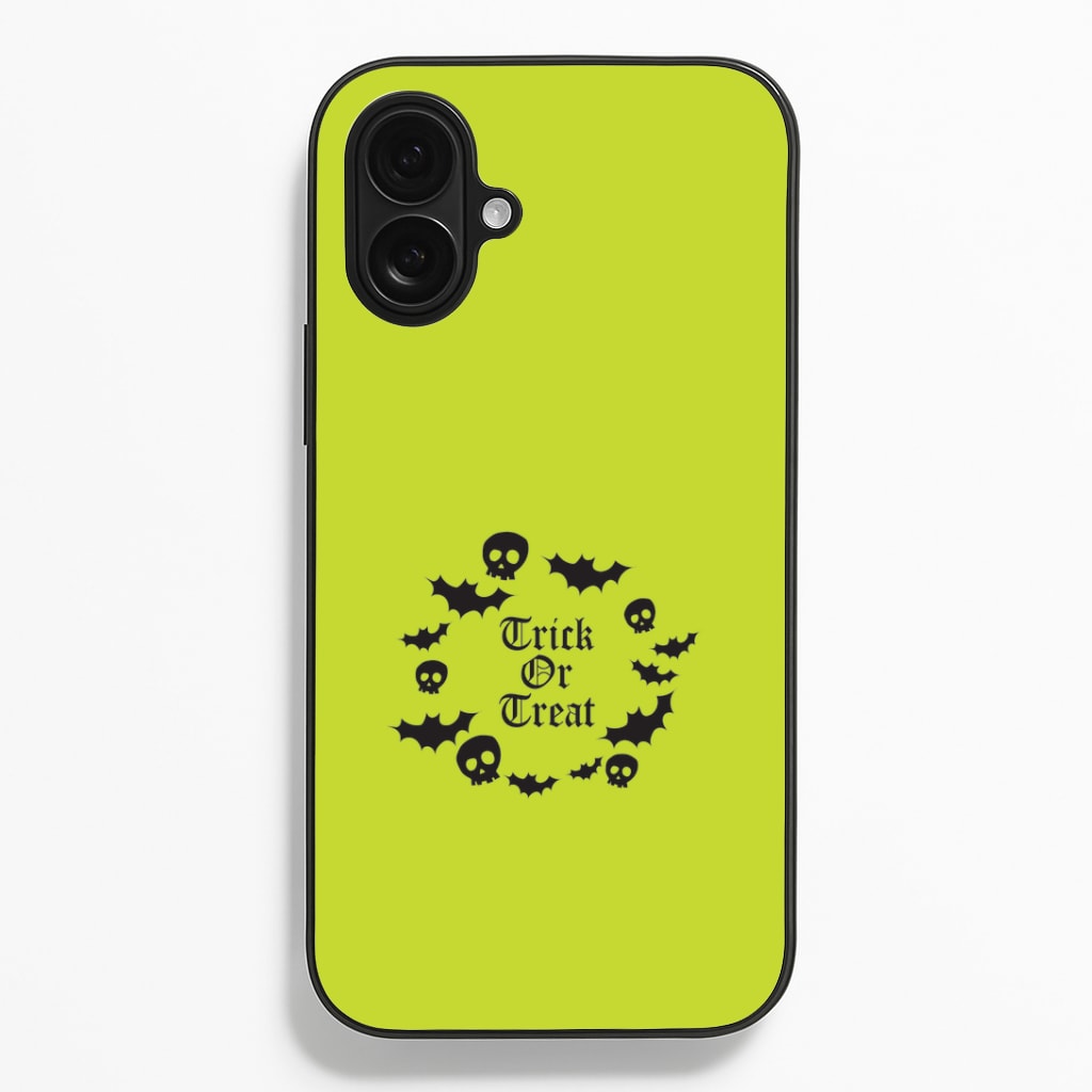Trick Or Treat Wreath iPhone 16 Plus Case