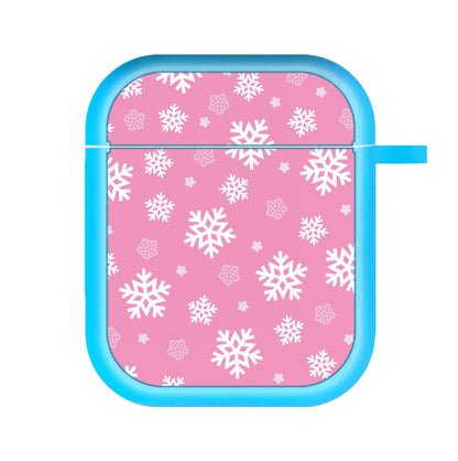 Snow Pink Pattern AirPods Case