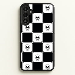 Checkered Skulls Pattern Galaxy A36 Case