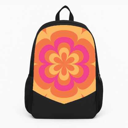 Sunset Trippy Flower Pattern Backpack