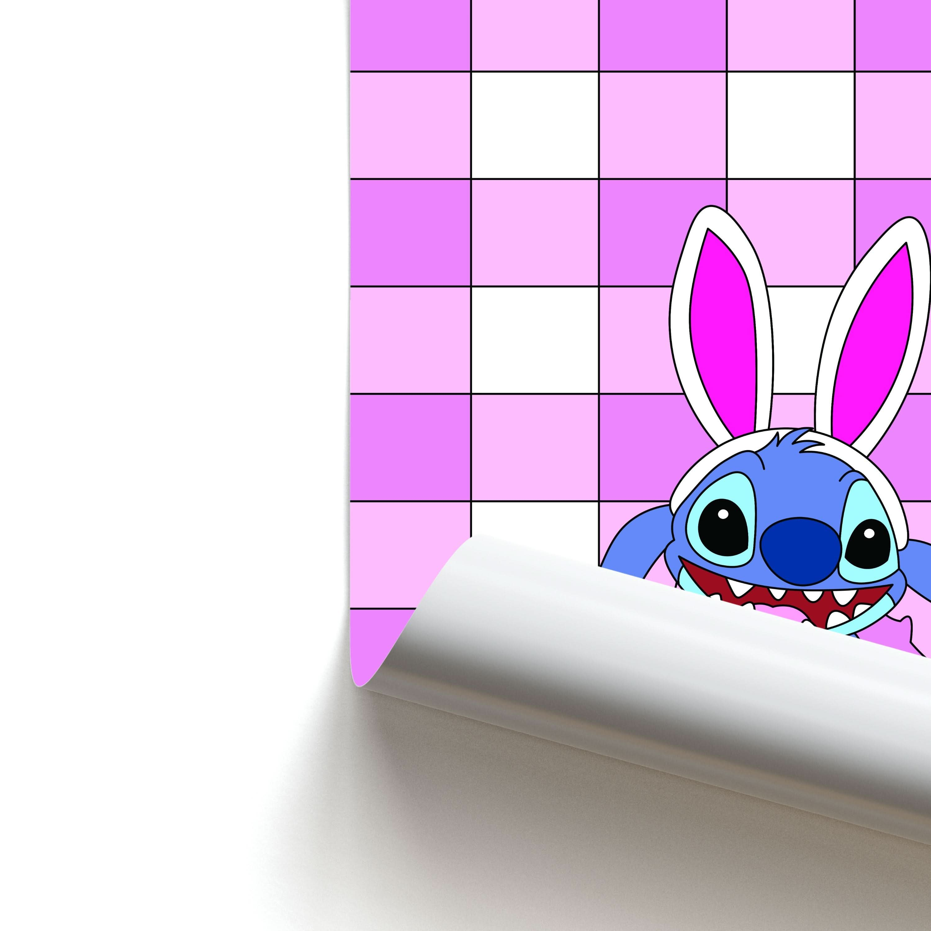 Easter Bunny Blue Alien Poster