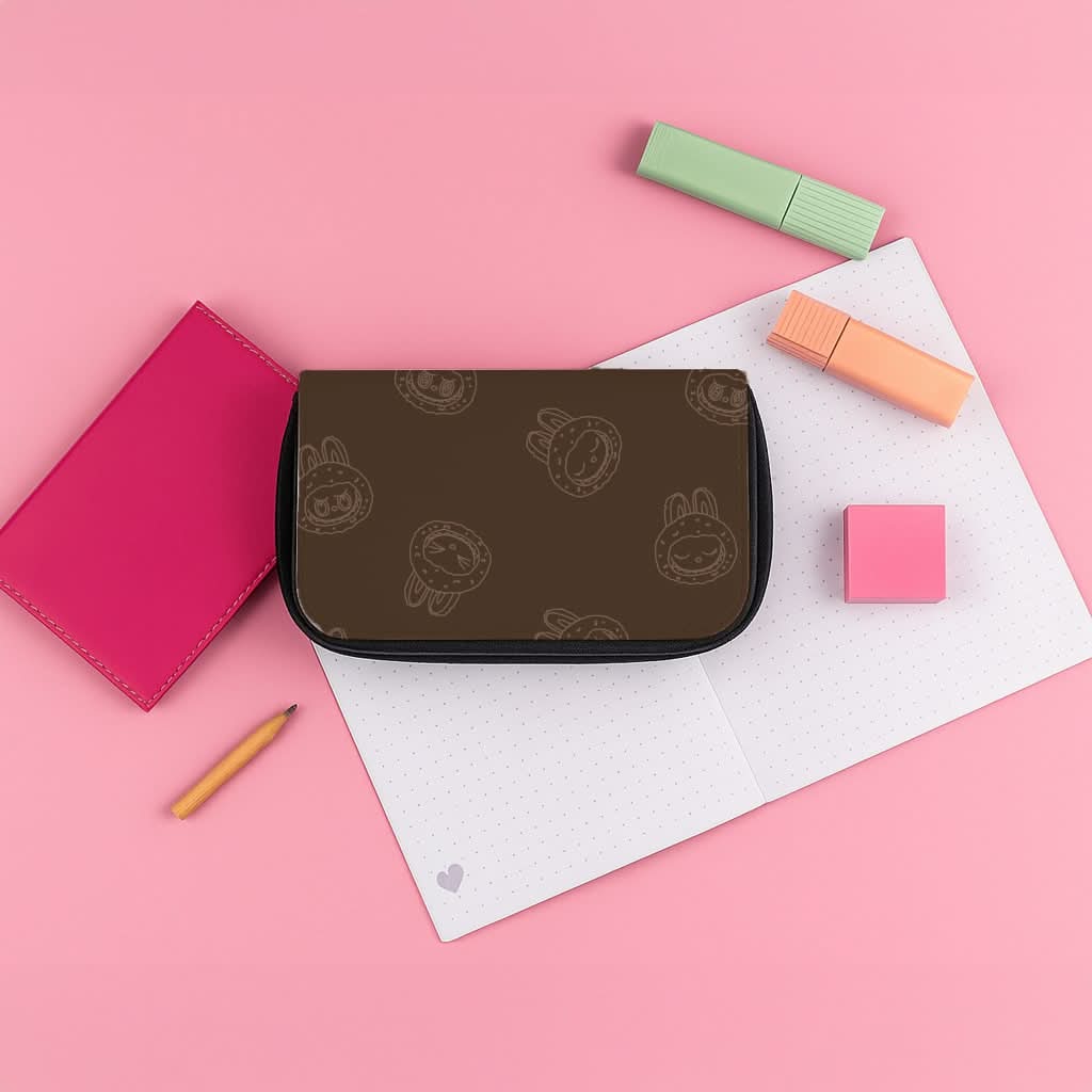 Monsters Outline Pattern I Pencil Case