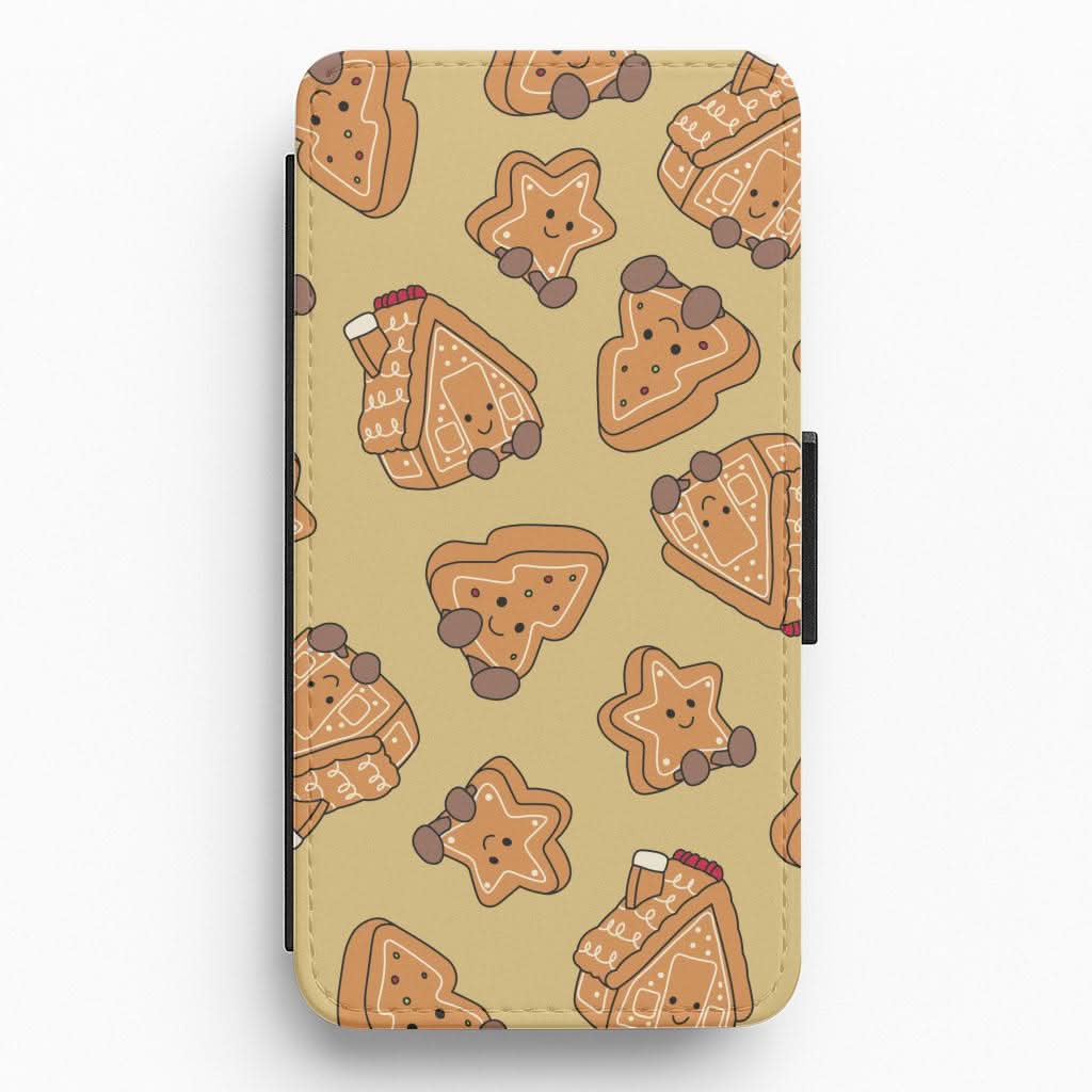 Gingerbread Plushies Pattern Flip / Wallet Phone Case