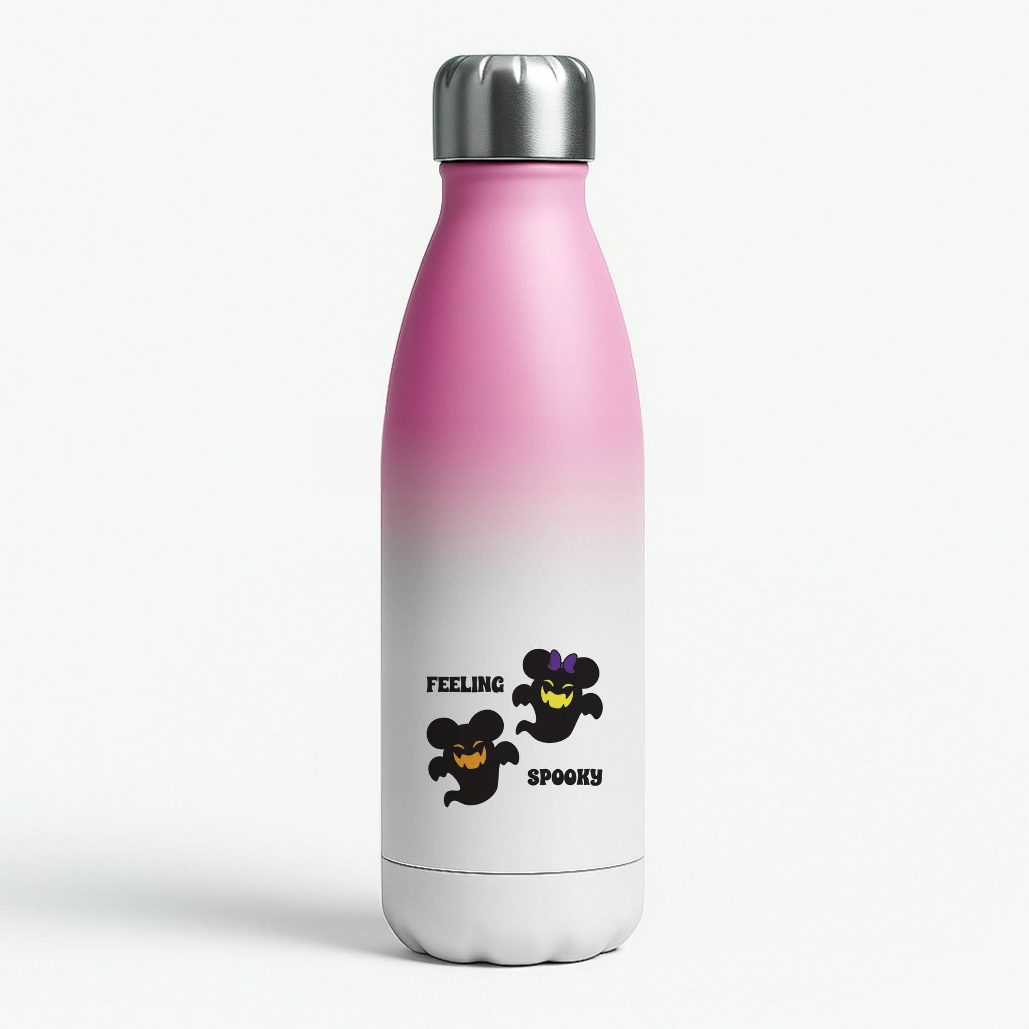 Feeling Spooky Mouse Ghosts Pink Water Bottle