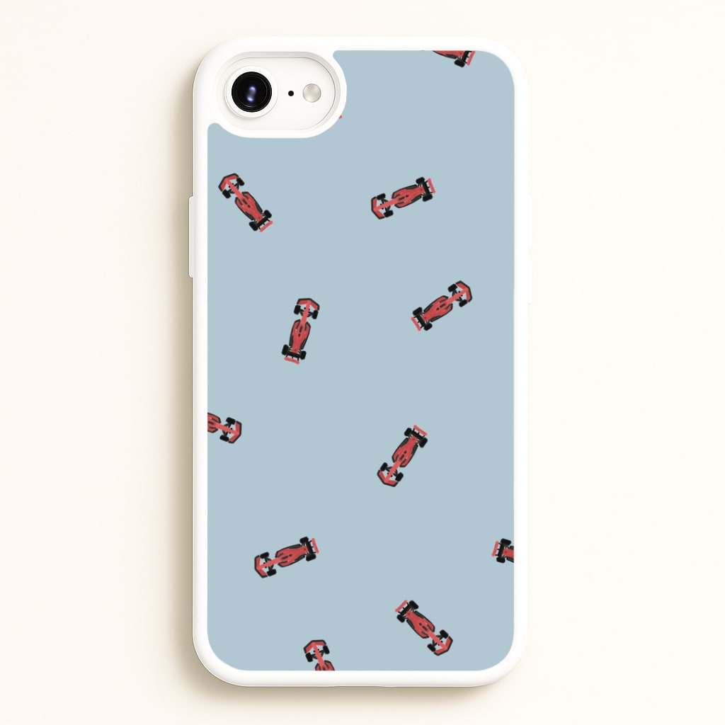 Race Cars Pattern Blue iPhone 6 Plus / 7 Plus / 8 Plus Case