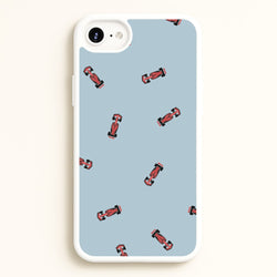 Race Cars Pattern Blue iPhone 6 Plus / 7 Plus / 8 Plus Case