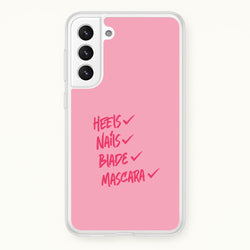 Heels, Nails, Blade, Mascara Galaxy S21FE Case