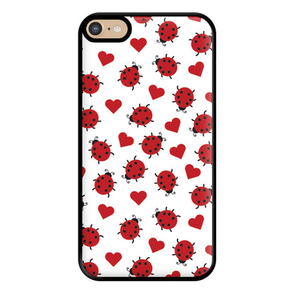 Ladybugs And Hearts Pattern iPhone 6 Plus / 7 Plus / 8 Plus Case