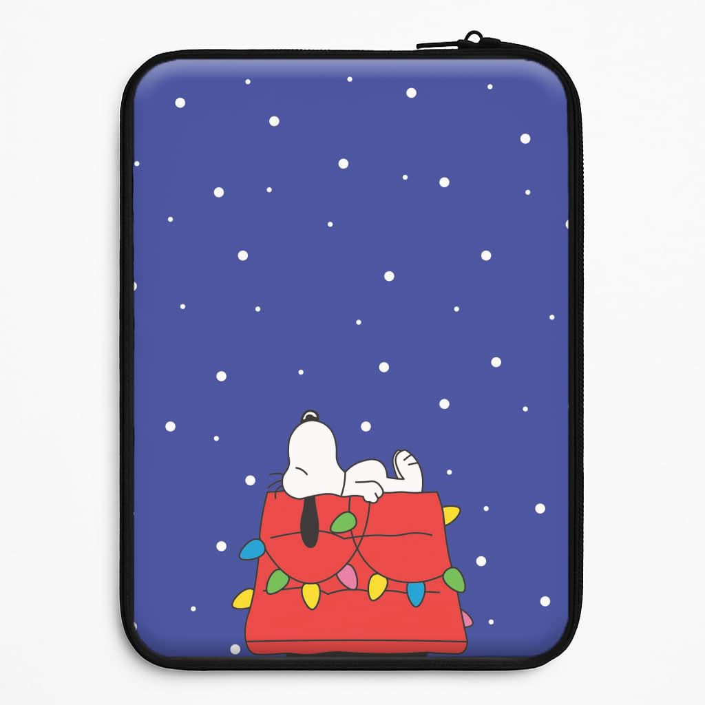 Cartoon Beagle Fairylights Laptop Sleeve