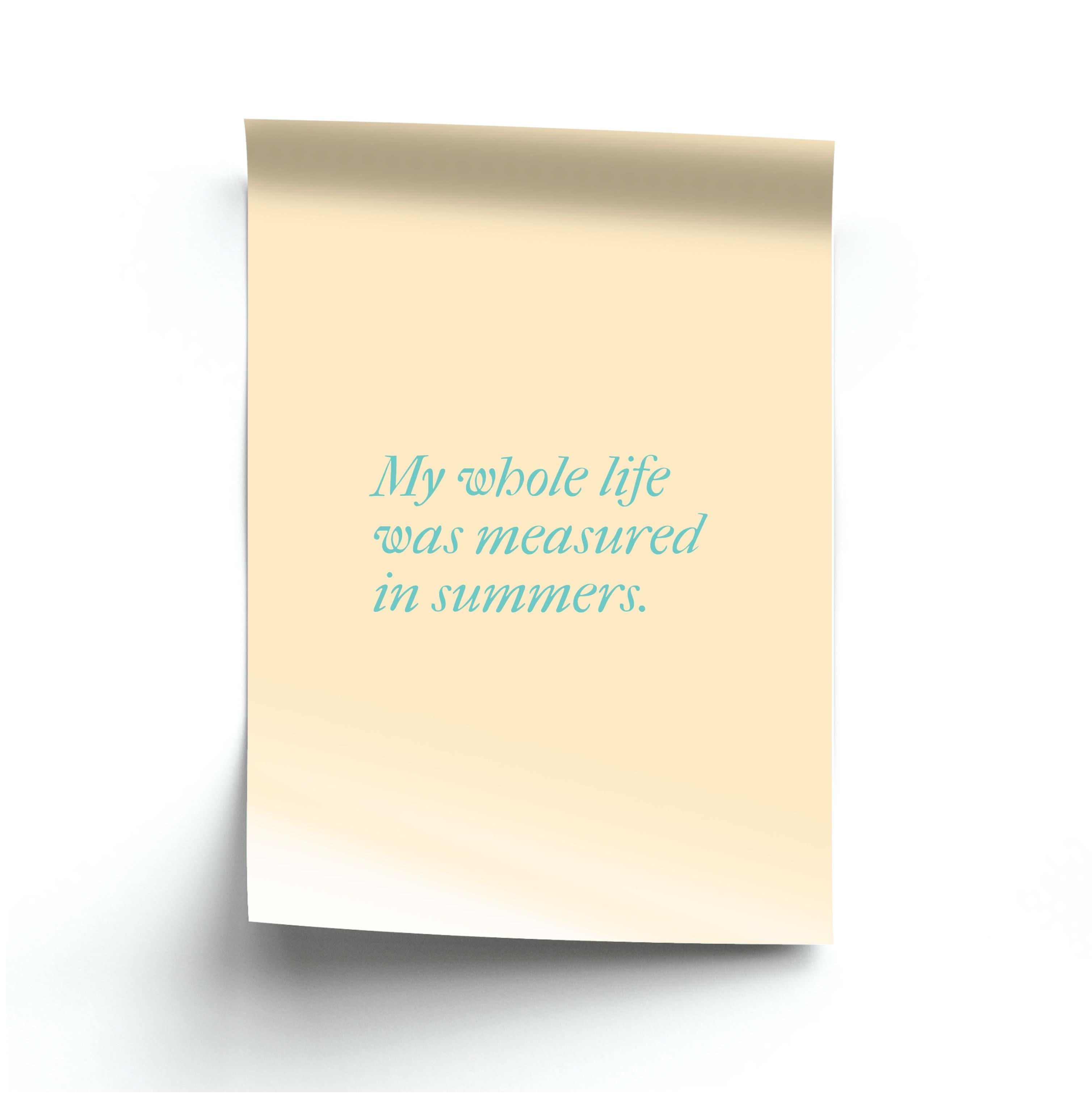 Measured In Summers Poster