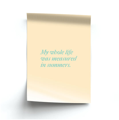 Measured In Summers Poster
