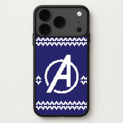 Superhero Team Blue Christmas Jumper  iPhone 17 Pro Max Case