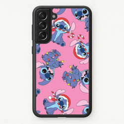 Christmas Cute Blue Alien Pattern Galaxy S21 Case