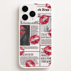 Headline Kisses Phone Case for Apple iPhone, Samsung Galaxy, Huawei and Google Pixel