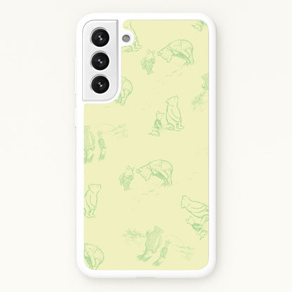 Sketched Winnie Pattern Galaxy S22 Plus Case
