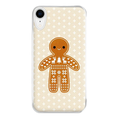 Christmas Jumper Pattern Gingerbread Man Phone Case