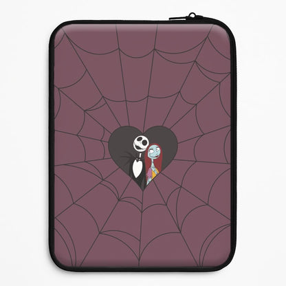 J And S Cobweb Heart Universal Laptop Sleeve