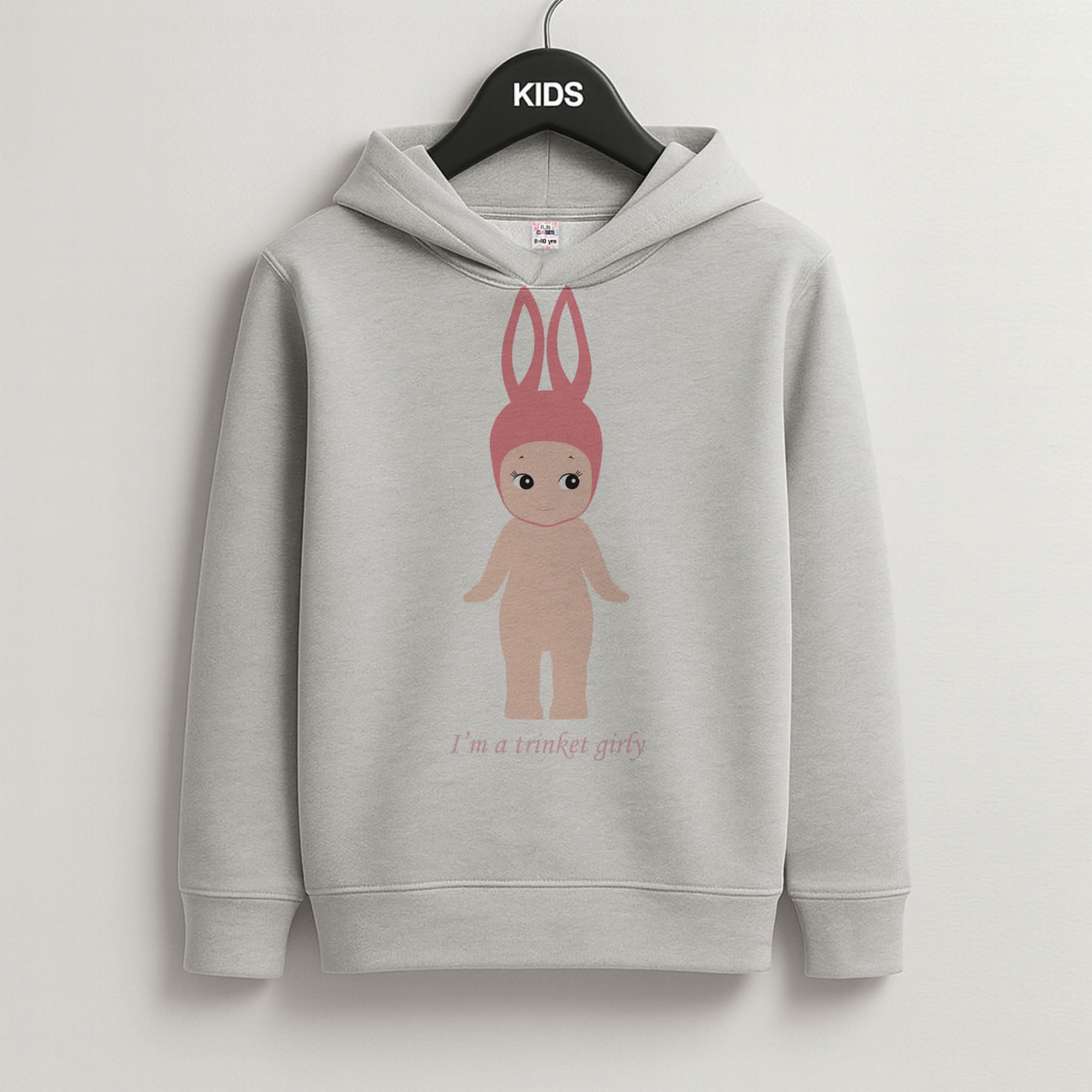 I'm A Trinket Girly Grey Kids Hoodie