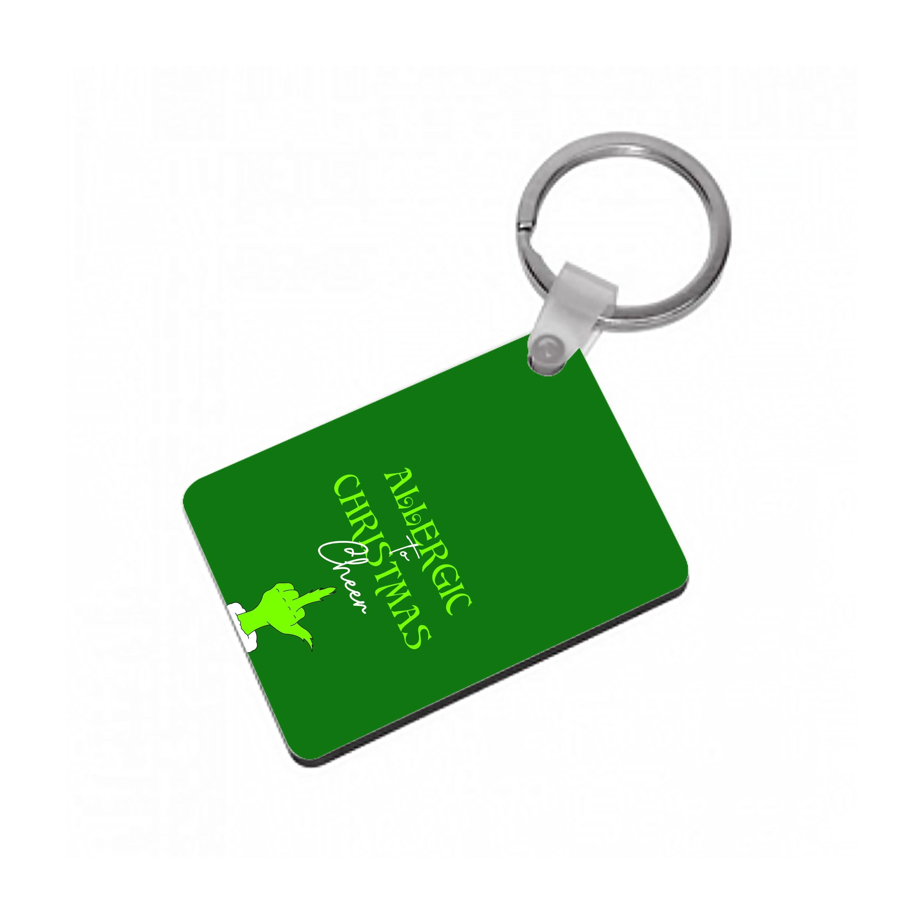 Allergic To Christmas Cheer Keyring