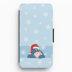 Cartoon Donkey Snowflakes Flip / Wallet Phone Case