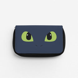 Black Fury Dragon Face Pencil Case