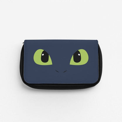 Black Fury Dragon Face Pencil Case