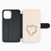 Cartoon Mouse Christmas Fairylights Heart Flip / Wallet Phone Case 2