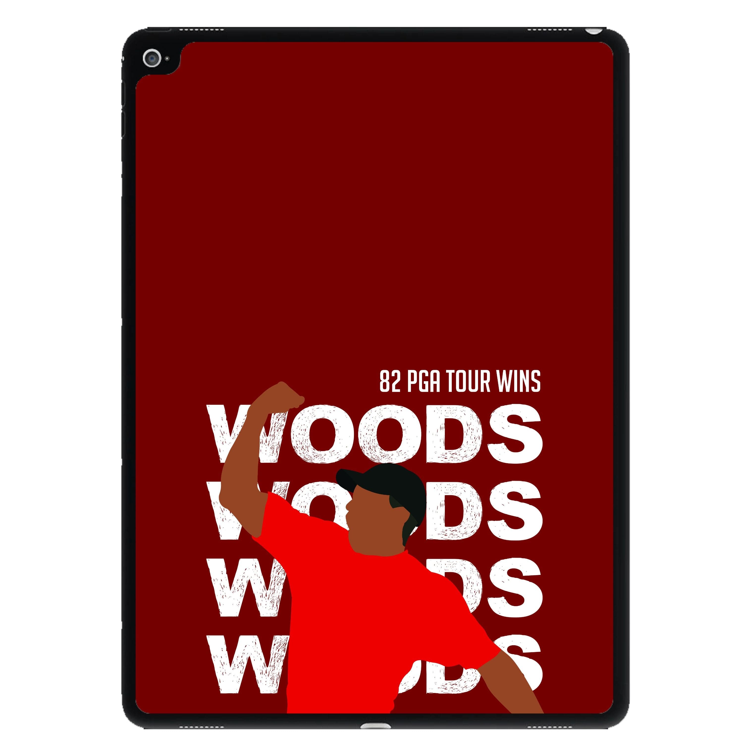 Woods Dark Red iPad Case