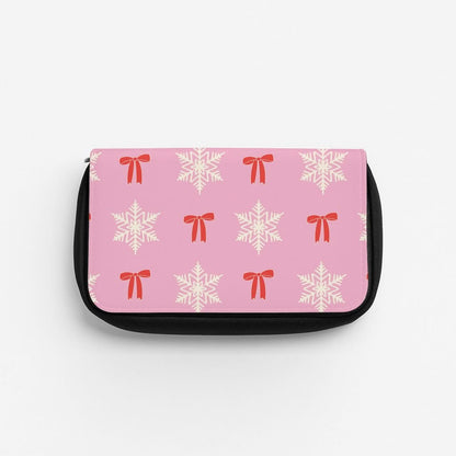 Coquette Bows And Snowflakes Pattern Pencil Case