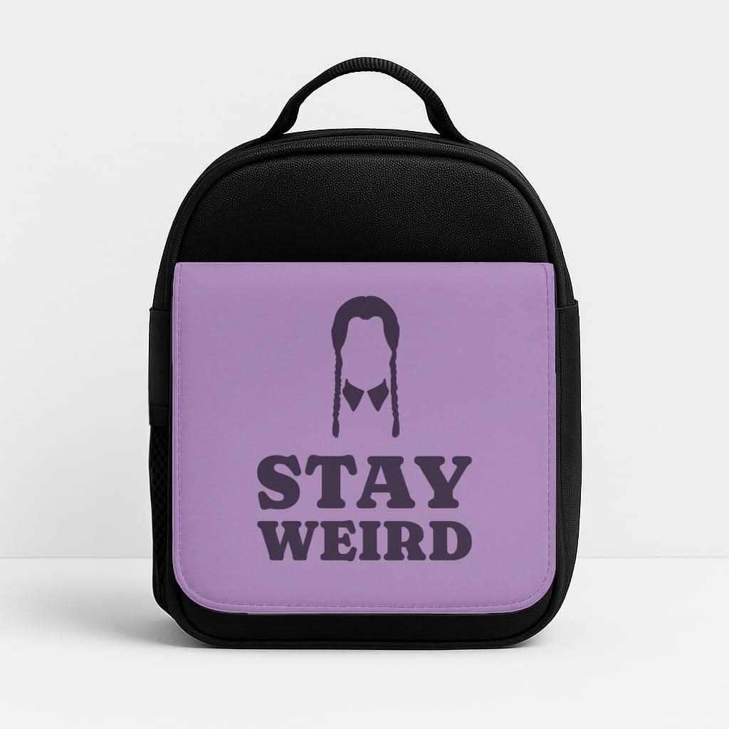 Stay Weird Purple Insulated Lunch Bag