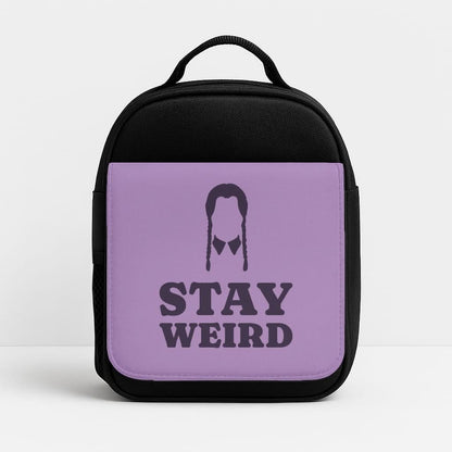 Stay Weird Purple Insulated Lunch Bag