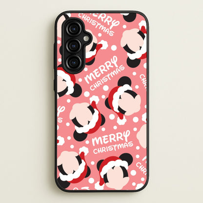 Merry Christmas Cartoon Mouse Pattern Galaxy A54 Case