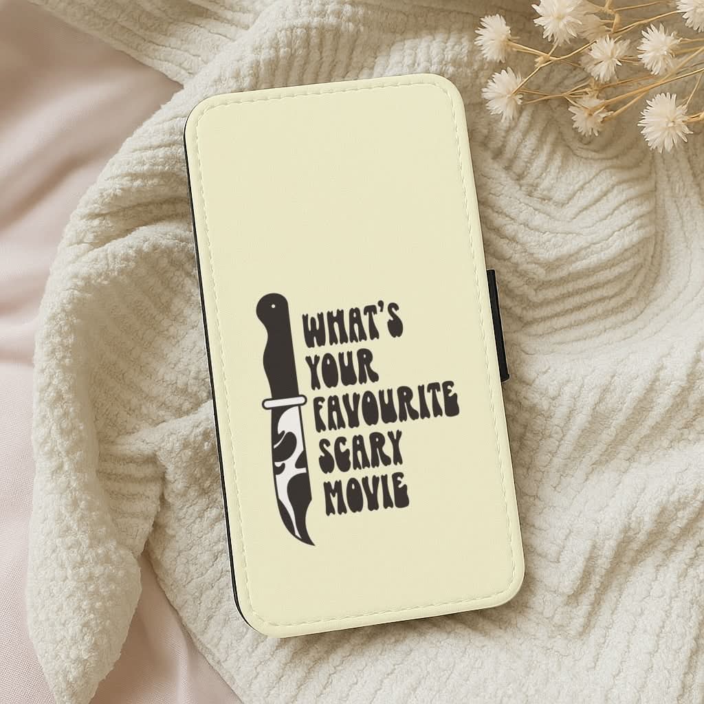 What's Your Favourite Scary Movie Trippy Leather Phone Case