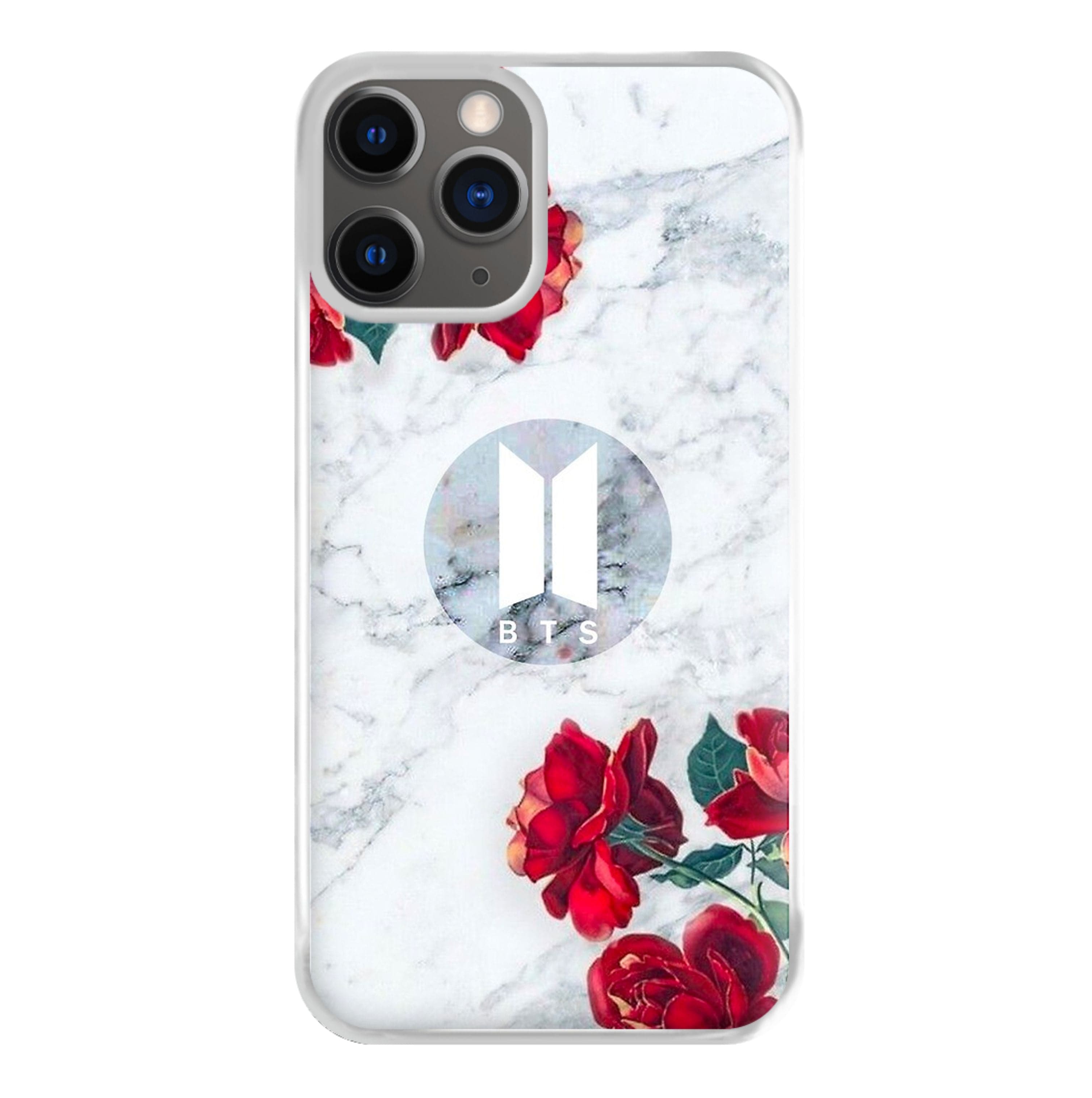 K-Pop Band Logo Marble Roses Phone Case