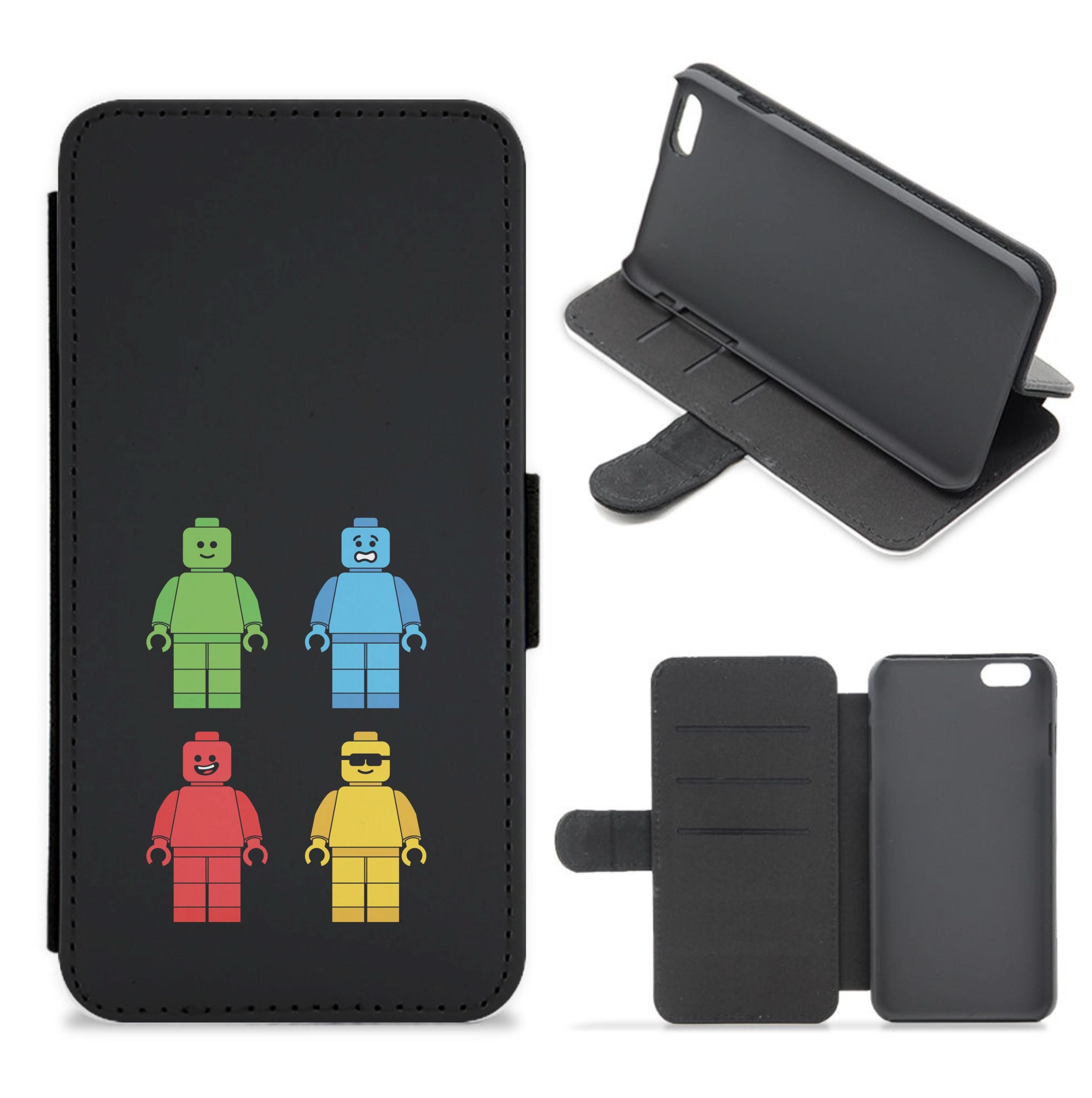 Bricks Figures Rainbow Flip / Wallet Phone Case