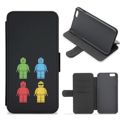 Bricks Figures Rainbow Flip / Wallet Phone Case