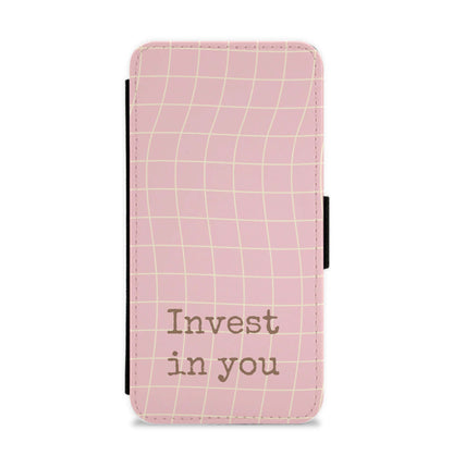 Invest In You, Baby Pink Flip / Wallet Phone Case