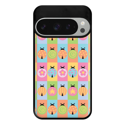 Cartoon Ladybugs Colourful Pattern Google Pixel 9 Pro XL Case