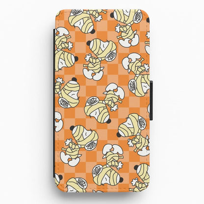 Mummy Cartoon Beagle Pattern Flip / Wallet Phone Case