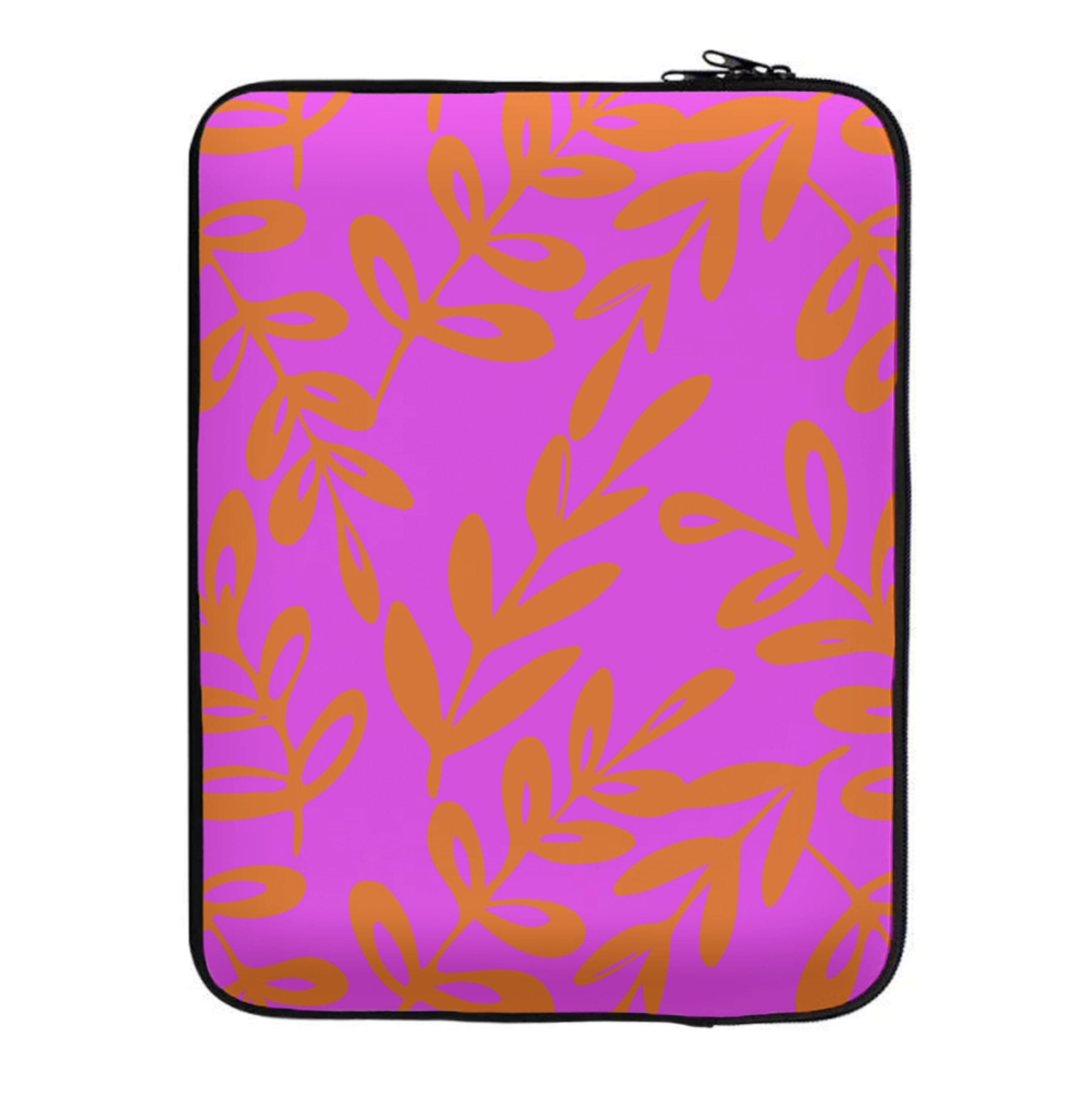 Pink & Orange Leaves - Foliage Laptop Sleeve