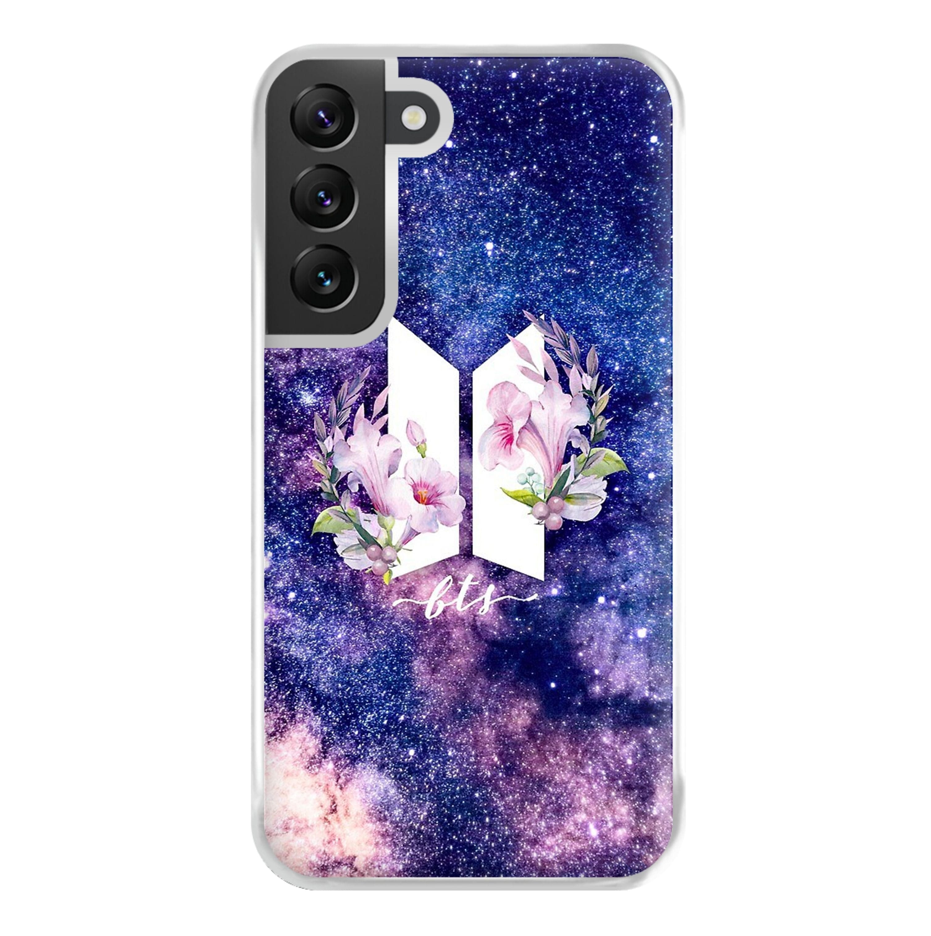 Galaxy Floral K-Pop Band Logo Phone Case