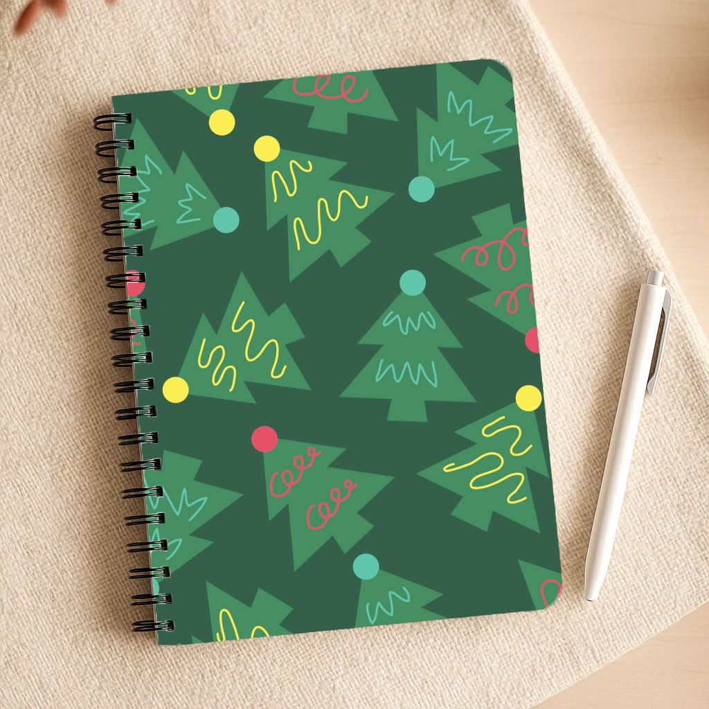 Abstract Christmas Trees Pattern Notepad