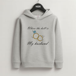 WTHIMH Cartoon Rings Grey Kids Hoodie