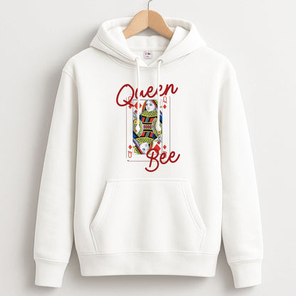 Queen Bee Playing Card Unisex Hoodie