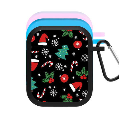 Christmas Objects Pattern AirPods Case