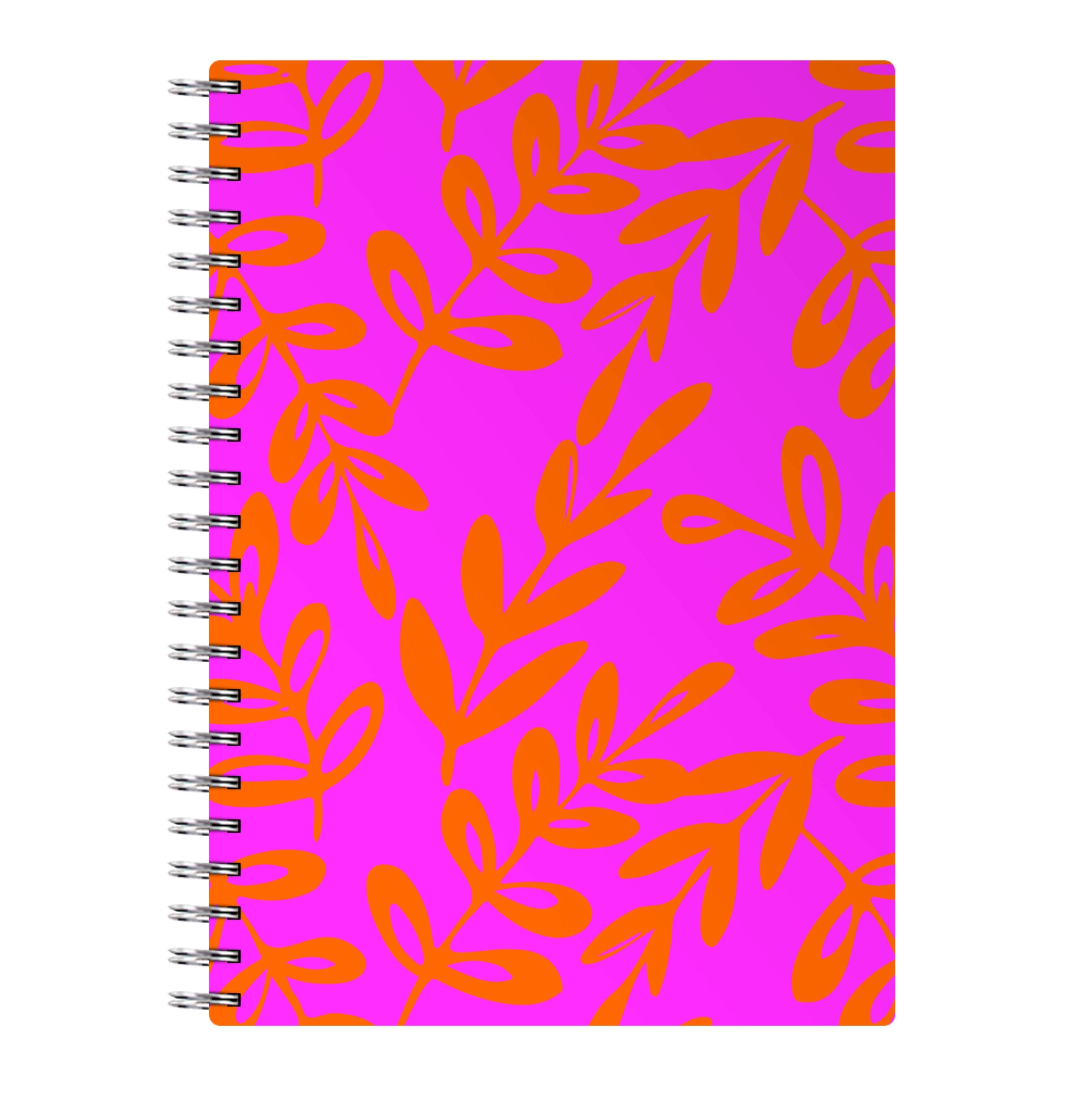 Pink & Orange Leaves - Foliage Notebook