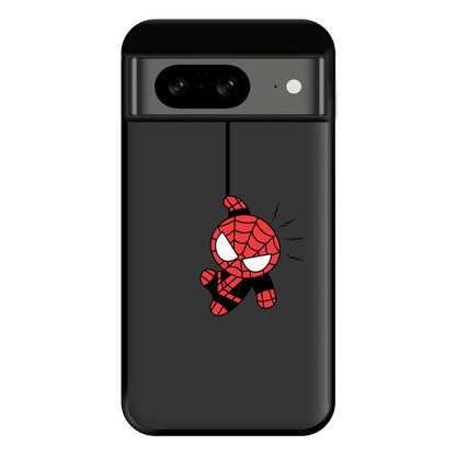 Gray Hanging Spider Hero Google Pixel 8 Case