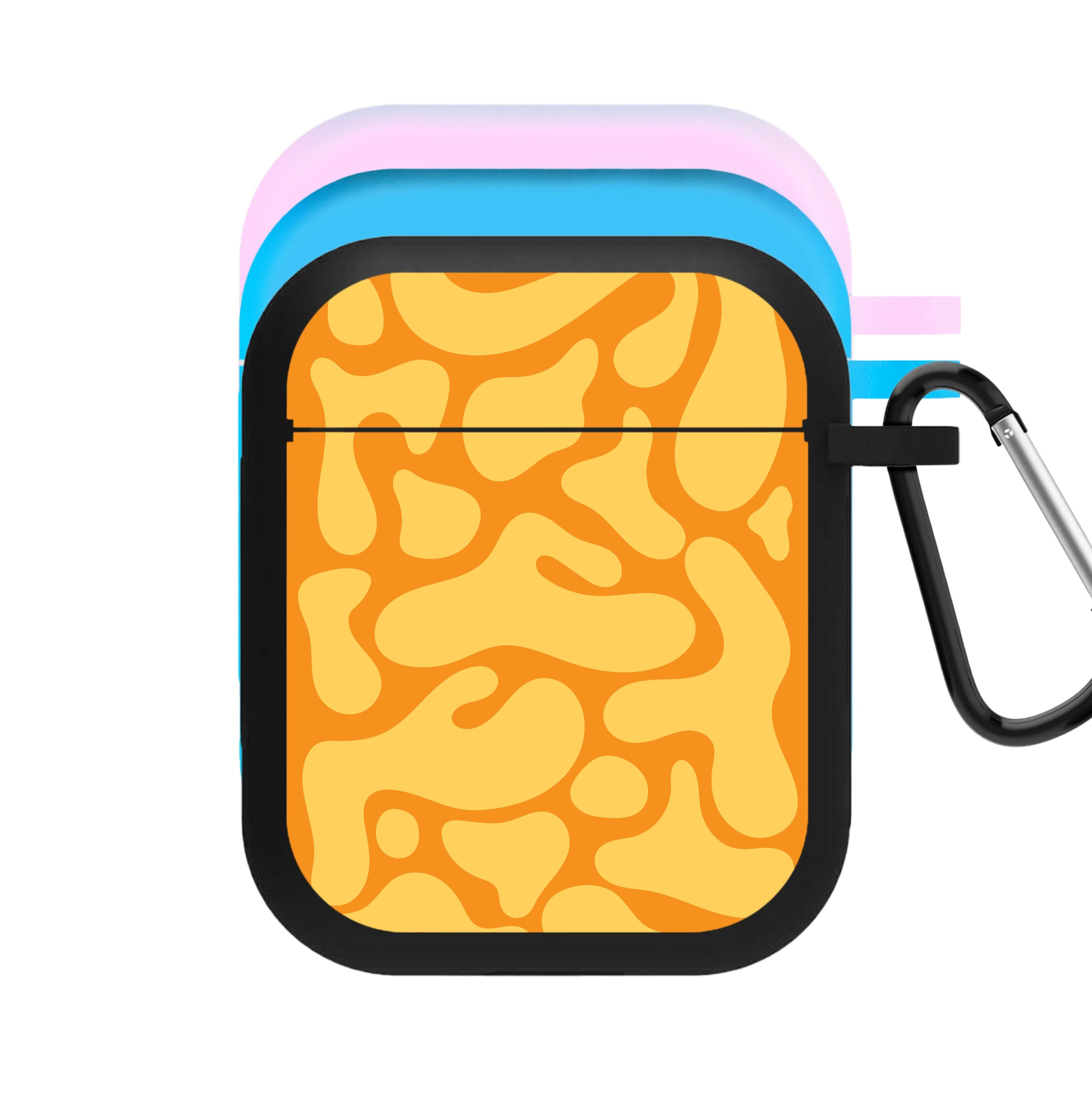 Yellow Blobs Abstract Pattern AirPods Case