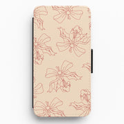 Cartoon Mouse Holly Pattern Flip / Wallet Phone Case 1