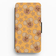 Cartoon Mouse Gingerbread Pattern Flip / Wallet Phone Case 1
